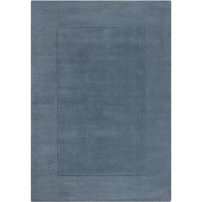 Flair Rugs Тъмносин ръчно изработен вълнен килим 160x230 cm Textured Wool Border - Flair Rugs (503119375001)
