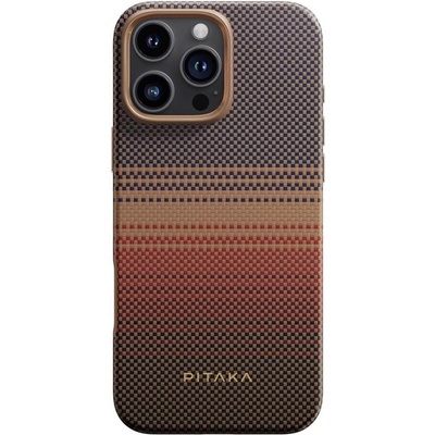 PITAKA Magsafe Калъф за iPhone 16 Pro, Pitaka Military-Grade Protective Sunset Case, Кафяв (KI1603CPSU)