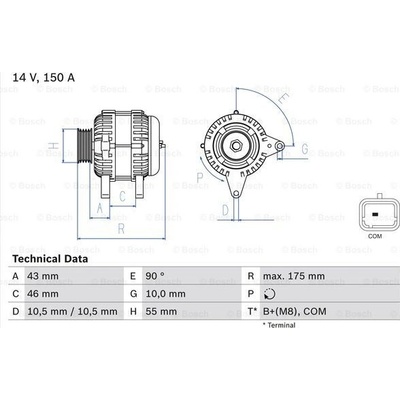BOSCH Alternátor 0 986 082 240