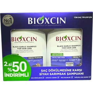 BIOXCIN шампоан за коса, 2х300мл, Черен чесън
