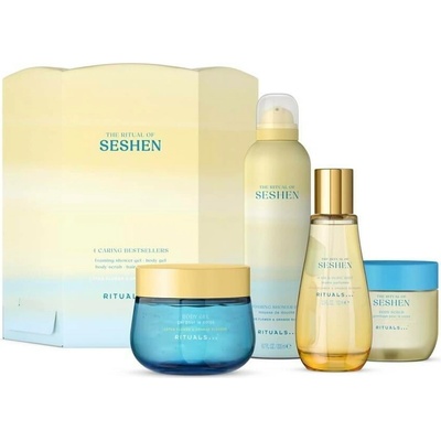 Rituals The Ritual Of Seshen sprchová pěna 200 ml + tělový gel 200 ml + tělový peeling 200 g + parfémovaný sprej na tělo a vlasy 100 ml