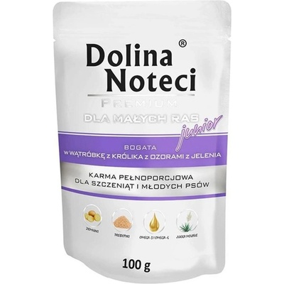 Dolina Noteci Premium Junior Small Breed Заек Черен дроб и Еленови езици 100 г