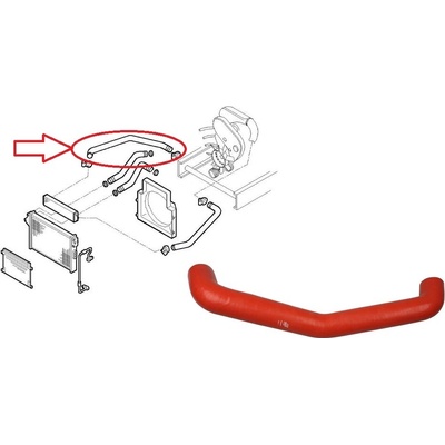 Hadica plniaceho vzduchu Iveco Daily 2000-2006 2,8 C11/13 z turba do intercoolera 99487930