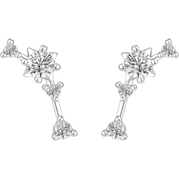 Silenti Jewelry Сребърни обеци "Съзвездие Лъв