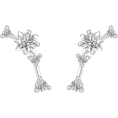 Silenti Jewelry Сребърни обеци "Съзвездие Лъв