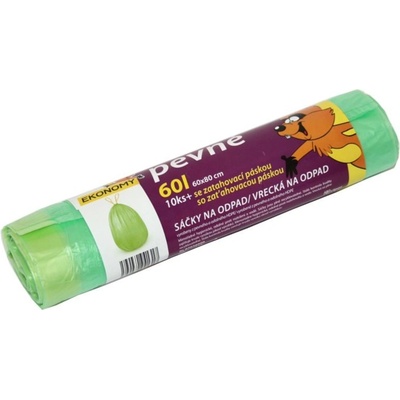 Vipor Ekonomy zatahovací HDPE 60 l 12 µm 10ks zelené