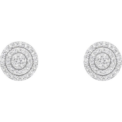 Eppi Strieborné napichovacie náušnice s lab-grown diamantmi Fionola E44293