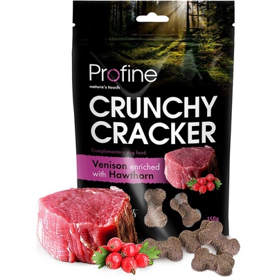 fine Dog 6 ks Pro Crunchy Cracker Venison enriched with Hawthorn 150 g