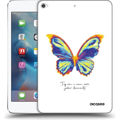 Picasee silikónový obal Apple iPad mini 4 Diamanty White prehľadný