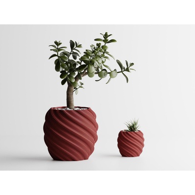 Кашпа Rome тъмночервен мат