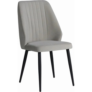 Bogdan Furniture Europe Трапезен стол riva, Светло сиво/черно
