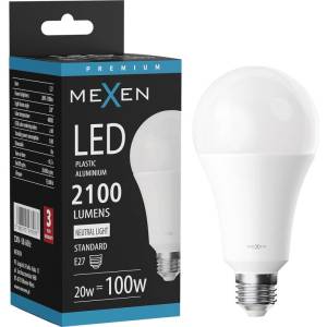 Mexen Nova LED крушка E27, A70, 20W, Неутрална - 4000K, 2100 lm - L100-E27-2040-01 (L100-E27-2040-01)
