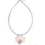 Dannyra Колие с истинска орхидея и копринена верижка модел 3 Dannyra Jewels