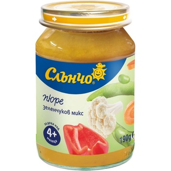 Слънчо Зеленчуково пюре Слънчо - Зеленчуков микс, 190 g (2491)