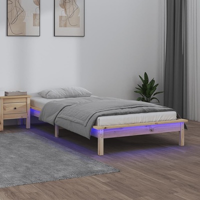 vidaXL 11461.820636 Rám postele s LED světlem Single masivní dřevo