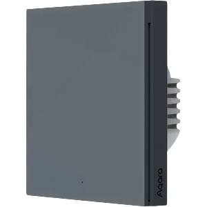 Aqara Smart Wall Switch H1 (no neutral, single rocker): Model: WS-EUK01; SKU: AK071RUG01 (WS-EUK01-GRAY) - xtreme
