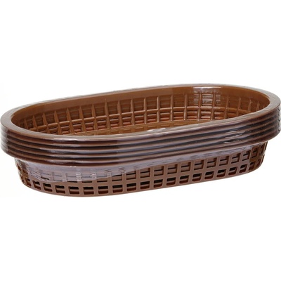 Hendi Košík na pečivo oválny Hnedá 6 ks 275x175xH38mm