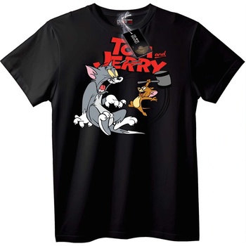 NOONEBRAND Тениска Tom и Jerry Класически Анимационен Герой - 4XL, Black
