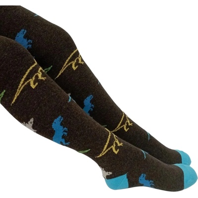 detské pančuchy Dinosaurus khaki