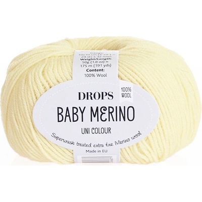 Příze DROPS Baby merino uni color 03 - světlá žlutá
