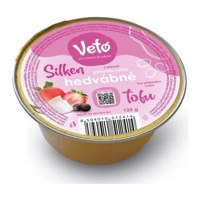 Veto Eco Tofu hedvábné s příchutí jahoda a rybíz 125 g