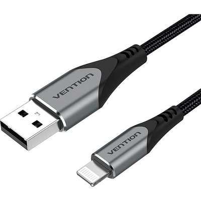 Vention LABHH Lightning MFi, to USB 2.0 Braided, (C89), 2m, šedý