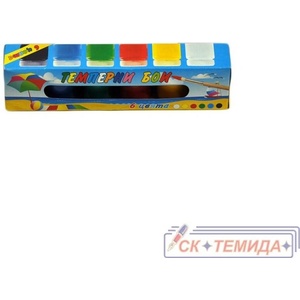  Темперни бои 6цв. в бурканче Естрела обикновени цветове