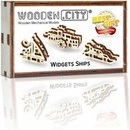 Wooden City 3D puzzle mini sada Widgets: Lodě 28 ks