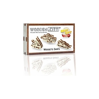 Wooden City 3D puzzle mini sada Widgets: Lodě 28 ks