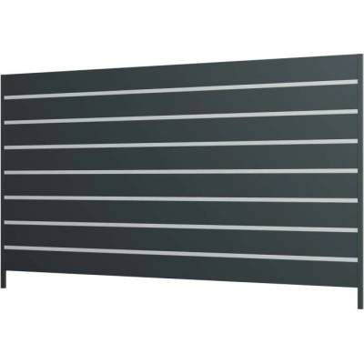Sada pro výrobu hliníkového plotového pole 2 x 1,2 m, lamely 120x16 antracit se strukturou a 20x16 mm elox