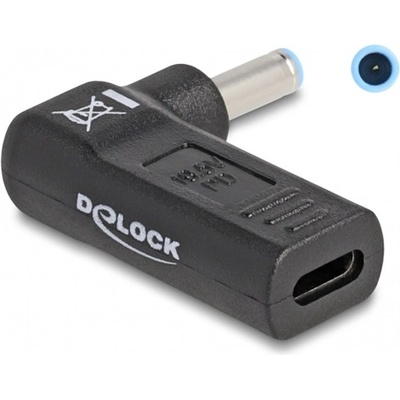 Delock Преобразуване на лаптоп зарядно кабел USB Type-C женски HP 4, 5 x 3, 0 мм мъжки 90 градуса 60004 (60004)