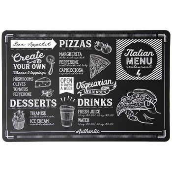 Image 1 of Horecano HORECANO-Подложка за хранене CHALKBOARD PIZZA MENU 43, 5 x 28, 5 cm (PPCO-27180) (0124460)
