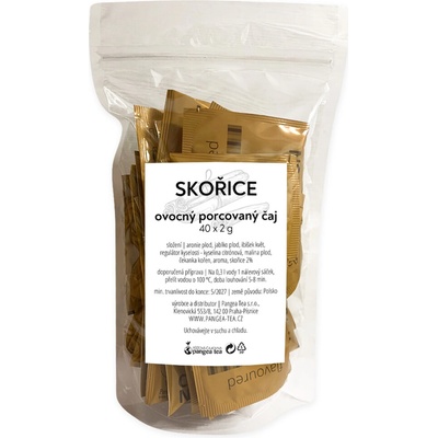Růžová čajovna Pangea Tea Cinnamon Skořice ovocný porcovaný čaj 40 ks