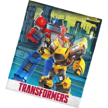 Detská deka Transformers Bumblebee a Optimus Prime