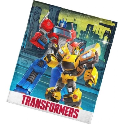 Detská deka Transformers Bumblebee a Optimus Prime