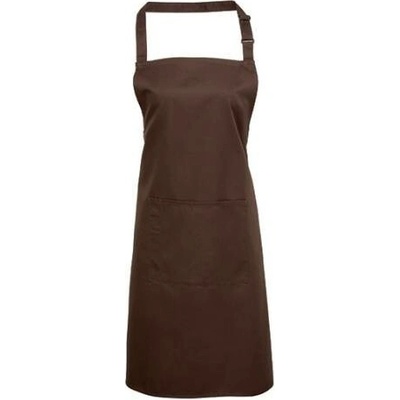 Premier Workwear Pracovní zástěra za krk s kapsou PR154 Brown Pantone 476 72x86cm
