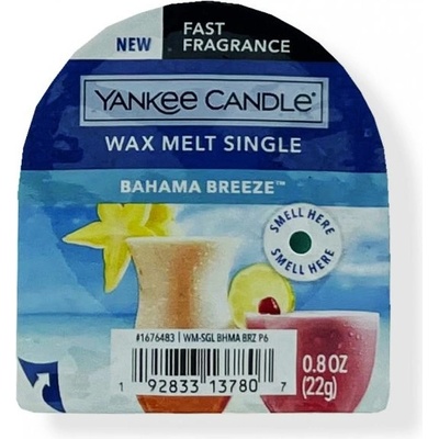 Yankee Candle vonný vosk do aromalampy Bahama Breeze 22 g