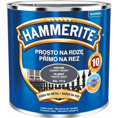 Hammerite Přímo na rez 0,25 l šedá lesk