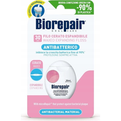 BioRepair Expanding voskovaná expandujúcej zubná niť plochá 30 m
