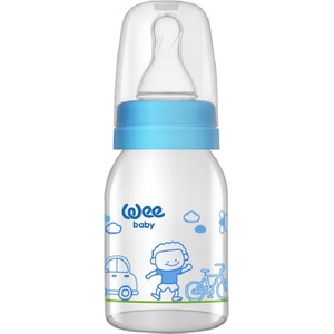 Wee Baby Стъклено шише Wee Baby Classic, 125 ml, синьо (877) - baby