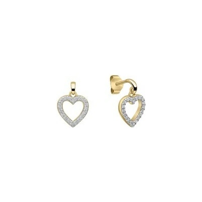 Diamonfire Luxusné strieborné náušnice E6398