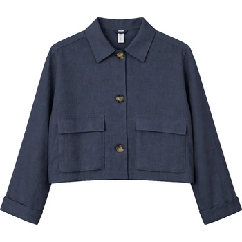 Mazine Дамско ежедневно яке Mazine Women's Short Linen Jacket Casual jacket - Ink Blue (103-2946-0214)