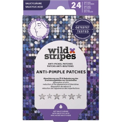 Wild Stripes Anti-Pimple Patches Shining Stars - Náplasti na pupínky 24 ks