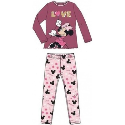 Sun City pyžamo Minnie Mouse Disney bordová