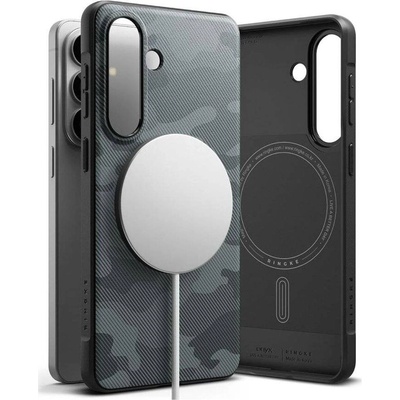 Ringke Magsafe Противоударен Калъф за Samsung S26, Ringke Onyx Magnetic Camo Case, Черен (8800328816534)