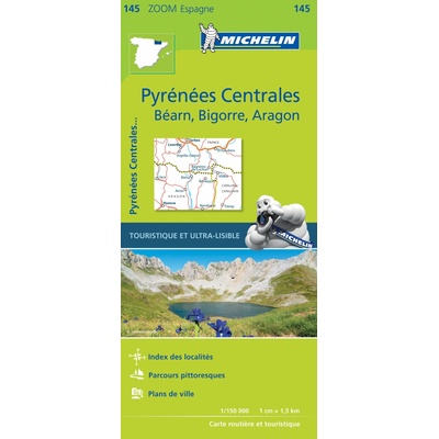 Michelin vydavatelství mapa Pirineos Centrales, Aragonés 1:150 t.