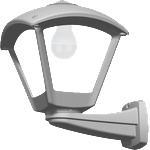 Fumagalli Dario 250 ГРАДИНСКИ ФЕНЕР ЗА СТЕНА 1xe27 ip55 СИВ (96dario250w/gr)