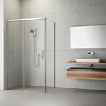 Radaway Правоъгълна душ кабина с плъзгаща се врата Radaway Idea KDJ 100x120 см хром-прозрачна лява (387040-01-01L+387054-01-01R)