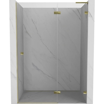 Mexen Lunar L душ врати, прави 135 cm, прозрачни, златни - 834L-135-000-50-00-P (834L-135-000-50-00-P)