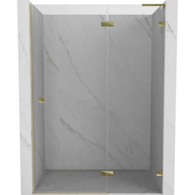 Mexen Lunar L душ врати, прави 135 cm, прозрачни, златни - 834L-135-000-50-00-P (834L-135-000-50-00-P)